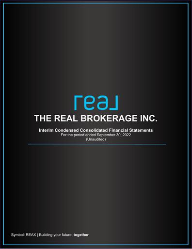 Thumbnail Real Brokerage Inc. Quarterly Report 2022-q3