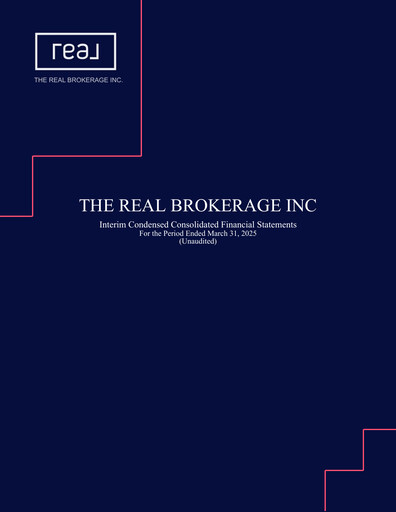 Thumbnail Real Brokerage Inc. Quarterly Report 2025-q1