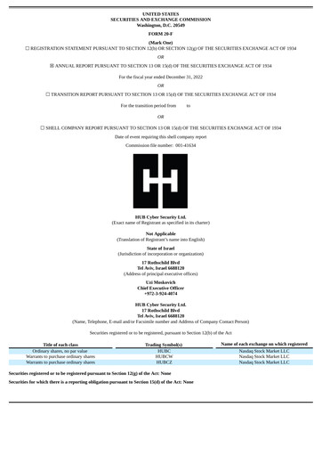 Thumbnail HUB Cyber Security Annual Report 2022