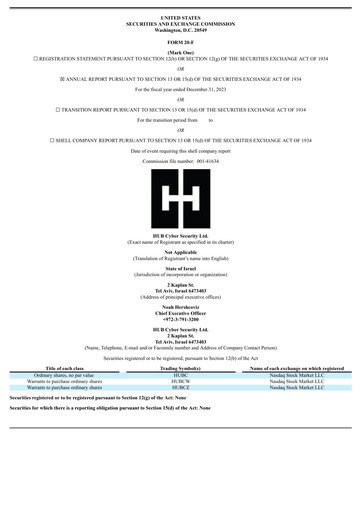 Thumbnail HUB Cyber Security Annual Report 2023