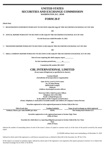 Thumbnail CBL International Annual Report 2022