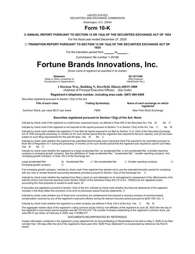 Thumbnail Fortune Brands Innovations Annual Report 2025