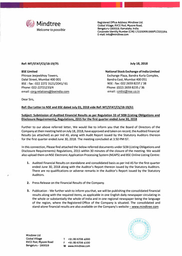 Thumbnail LTIMindtree Quarterly Report 2018-q1
