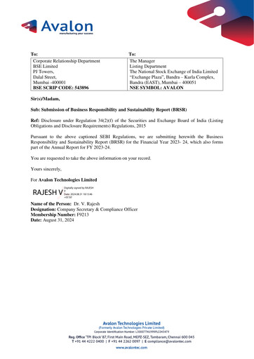 Thumbnail Avalon Technologies ESG Report 2023-2024