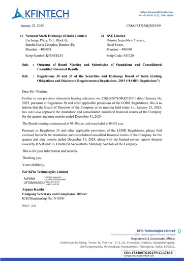 Thumbnail KFin Technologies Quarterly Report 2024-q3