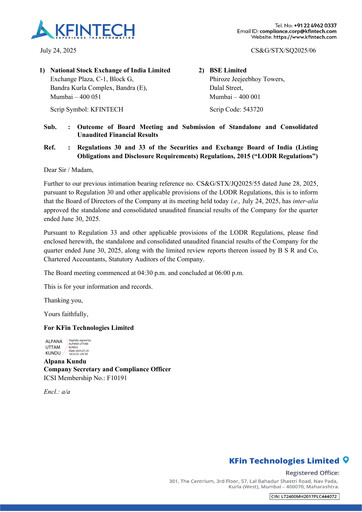 Thumbnail KFin Technologies Quarterly Report 2025-q1