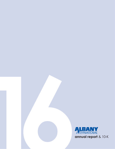 Thumbnail Albany International
 Annual Report 2016