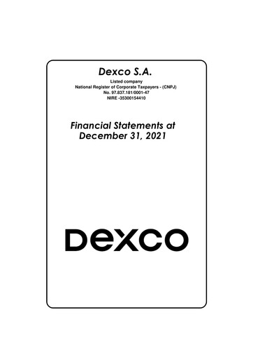 Miniature Dexco Bilan financier 2021