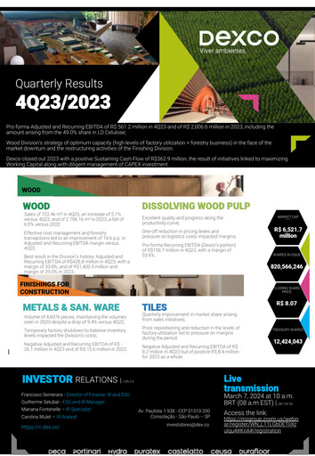 Thumbnail Dexco Quarterly Report 2023-q4