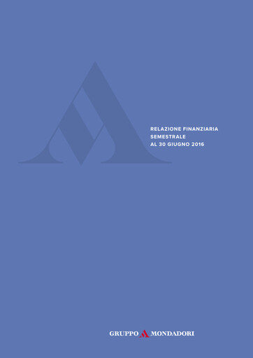 Thumbnail Arnoldo Mondadori Editore Financial Report 2016-h1