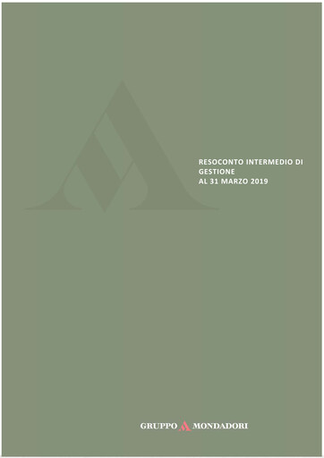 Thumbnail Arnoldo Mondadori Editore Quarterly Report 2019-q1