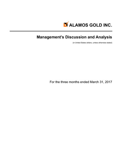 Thumbnail Alamos Gold Quarterly Report 2017-q1