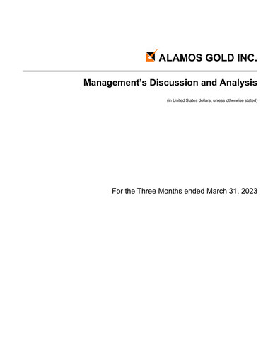 Thumbnail Alamos Gold Quarterly Report 2023-q1