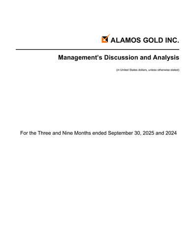 Thumbnail Alamos Gold Quarterly Report 2025-q3