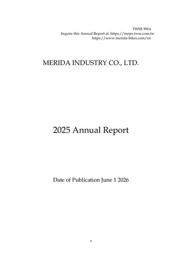 Thumbnail Merida Industry Annual Report 2025