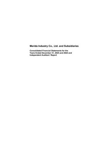 Thumbnail Merida Industry Financial Statement 2025