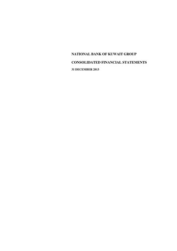 Thumbnail National Bank of Kuwait Financial Statement 2013