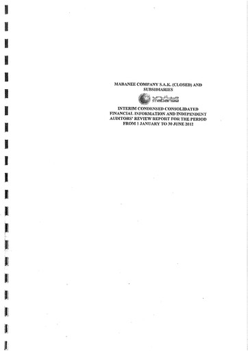 Miniature Mabanee Company Bilan financier 2012-h1