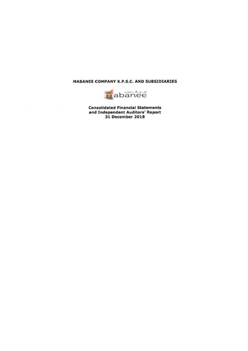 Miniature Mabanee Company Bilan financier 2018