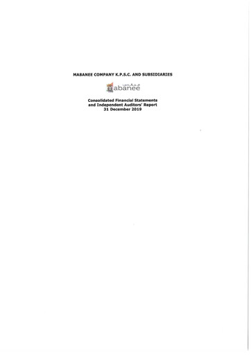 Miniature Mabanee Company Bilan financier 2019