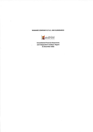 Miniature Mabanee Company Bilan financier 2022