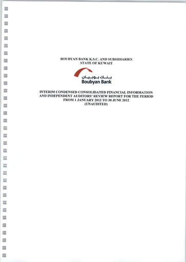 Thumbnail Boubyan Bank Financial Report 2012-h1