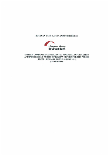 Thumbnail Boubyan Bank Financial Report 2015-h1