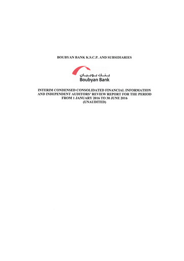 Thumbnail Boubyan Bank Financial Report 2016-h1