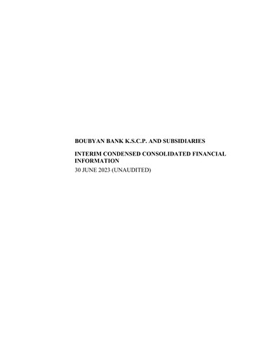 Thumbnail Boubyan Bank Financial Report 2023-h1