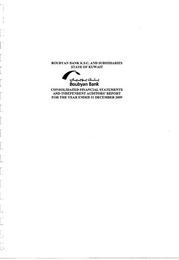Thumbnail Boubyan Bank Financial Statement 2009