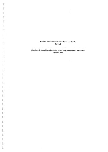 Vorschaubild Zain (Mobile Telecommunications Company) Finanzbericht 2010-h1