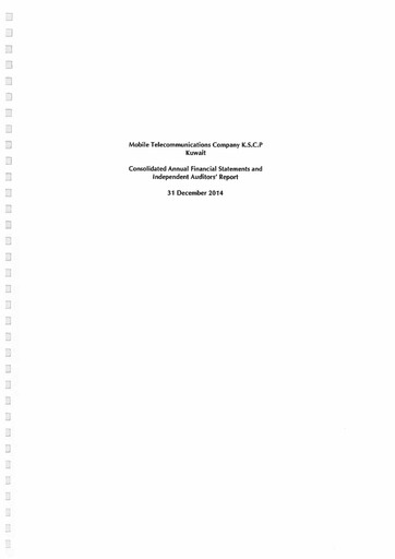 Vorschaubild Zain (Mobile Telecommunications Company) Finanzmitteilung 2014