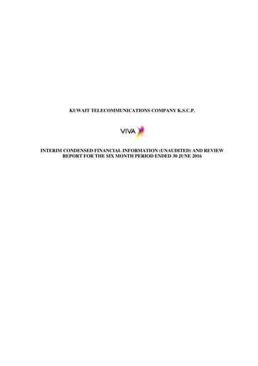 Thumbnail Kuwait Telecommunications Company Financial Statement 2016-h1