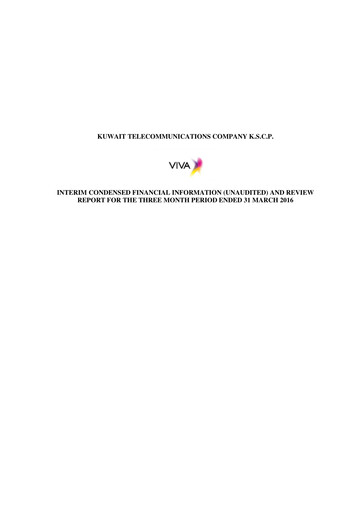 Thumbnail Kuwait Telecommunications Company Financial Statement 2016-q1