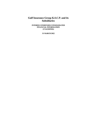 Thumbnail Gulf Insurance Group Quarterly Report 2022-q1
