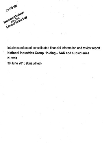 Thumbnail National Industries Group Holding Financial Statement 2010-h1