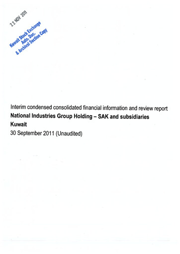 Thumbnail National Industries Group Holding Financial Statement 2011-9m