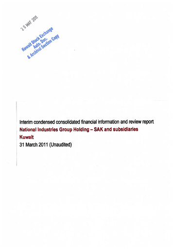 Thumbnail National Industries Group Holding Financial Statement 2011-q1
