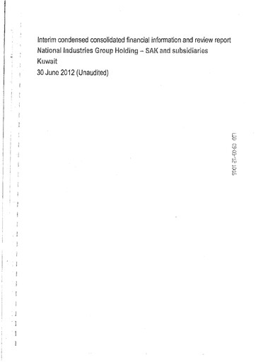 Thumbnail National Industries Group Holding Financial Statement 2012-h1