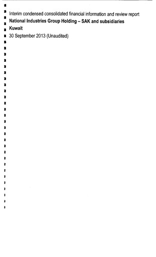 Thumbnail National Industries Group Holding Financial Statement 2013-9m