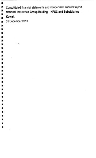Thumbnail National Industries Group Holding Financial Statement 2013