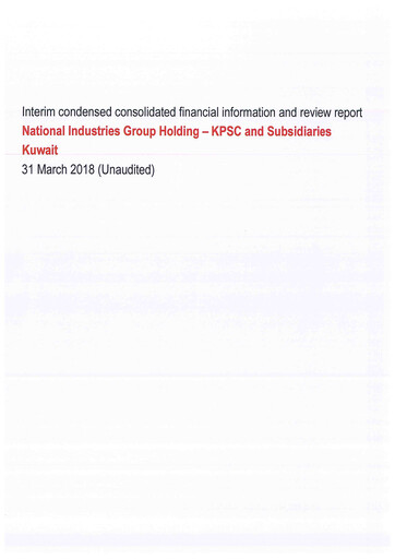 Thumbnail National Industries Group Holding Financial Statement 2018-q1