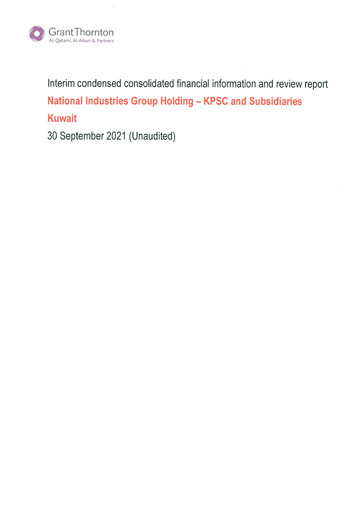 Thumbnail National Industries Group Holding Financial Statement 2021-9m