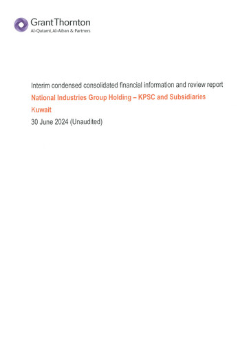 Thumbnail National Industries Group Holding Financial Statement 2024-h1