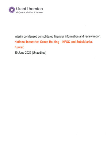 Thumbnail National Industries Group Holding Financial Statement 2025-h1