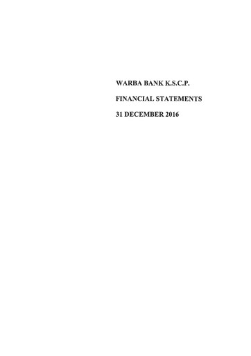 Thumbnail Warba Bank Financial Statement 2016