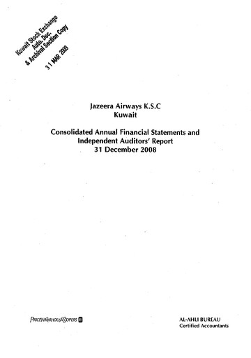 Thumbnail Jazeera Airways Financial Statement 2008