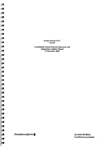 Thumbnail Jazeera Airways Financial Statement 2009