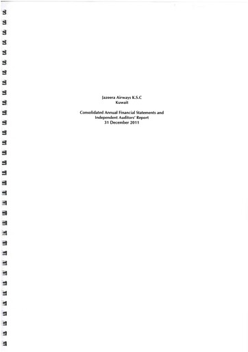 Thumbnail Jazeera Airways Financial Statement 2011