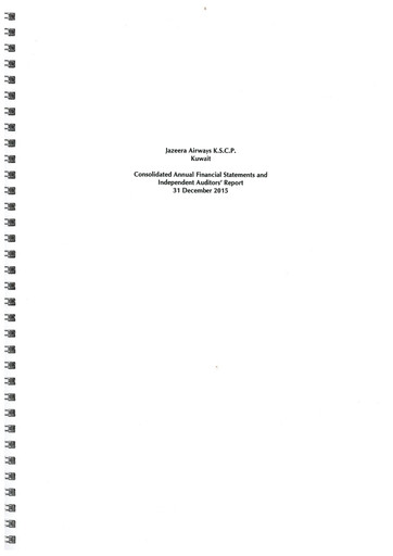 Thumbnail Jazeera Airways Financial Statement 2015